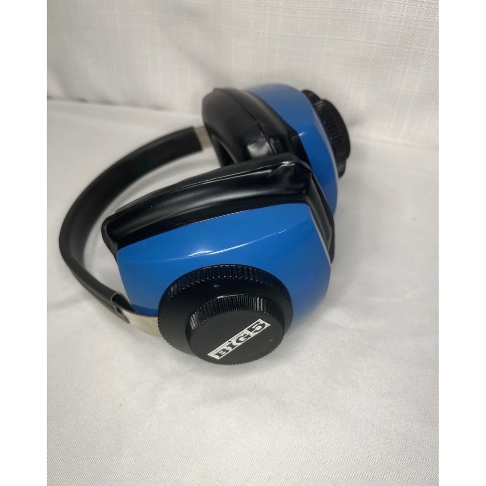 Vintage Big 5 Sporting Goods Hearing Protection‎ Earmuffs Blue Black Adjustable